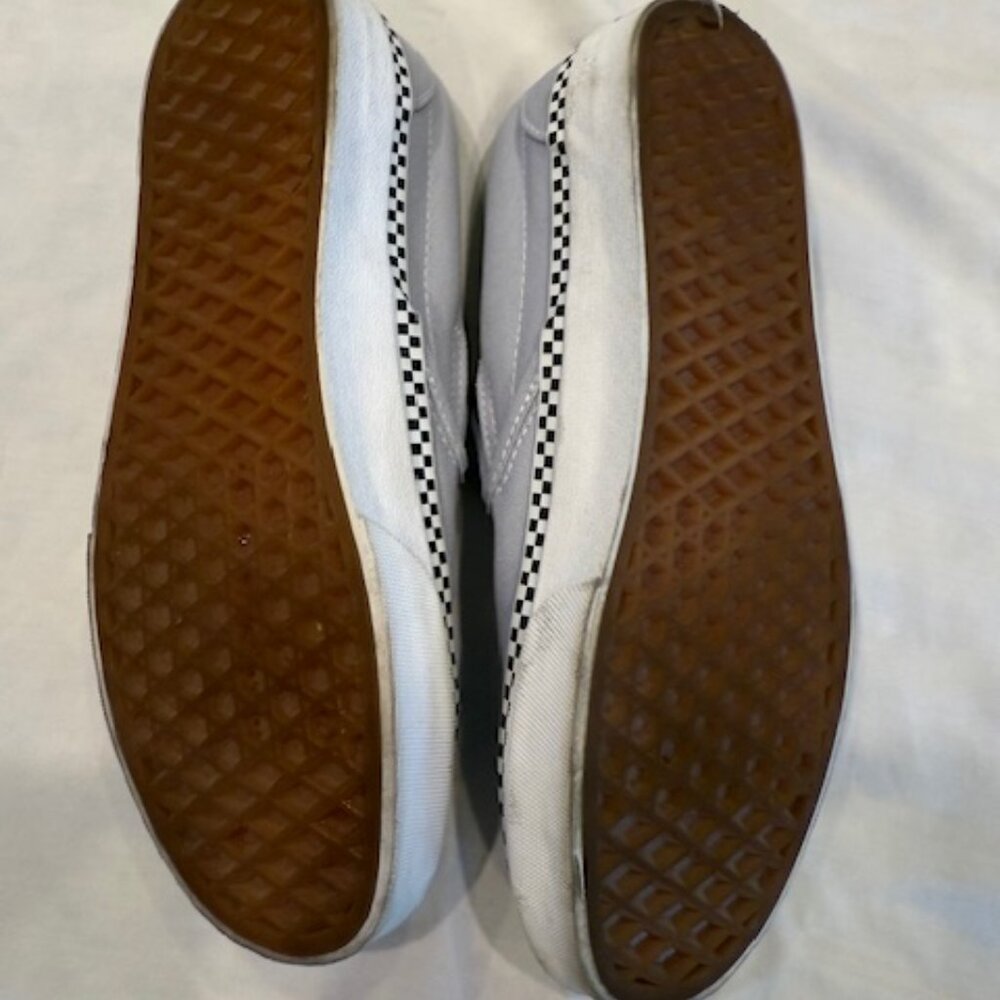 Vans- Classic Slip On Checkerboard Foxing Gray Size 7 Women's - Picture 3 of 5